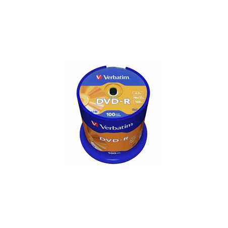 Verbatim (43549) DVD-R 16X 100 Pack Spindle 4.7GB Matt Silver