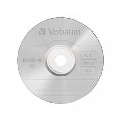 Verbatim (43549) DVD-R 16X 100 Pack Spindle 4.7GB Matt Silver