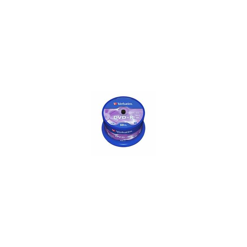 Verbatim (43550) DVD+R 16X 4.7GB 50 Pack Spindle Matt Silver
