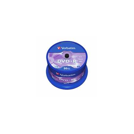 Verbatim (43550) DVD+R 16X 4.7GB 50 Pack Spindle Matt Silver
