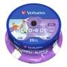 Verbatim DVD+R Double Layer 8.5GB 8X Wide Printable 25 Pack Spindle No ID
