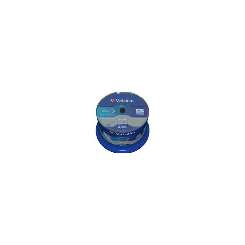 Verbatim (43838) BD-R SL Datalife 25GB 6X 50 Pack Spindle No ID