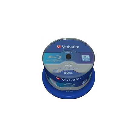 Verbatim (43838) BD-R SL Datalife 25GB 6X 50 Pack Spindle No ID