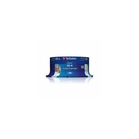Verbatim (43811) BD-R SL Datalife 25GB 6X 25 Pack Spindle Wide Printable NO ID
