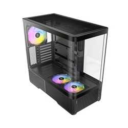 Antec Constellation C6 Air Micro Tower Gaming Case, 1 x USB Type-C / 1 x USB 3.0, Curved Tempered Glass Front and Side Window Pa
