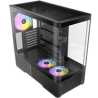 Antec Constellation C6 Curve ARGB Mid Tower Gaming PC Case, 3-Sided Curved Tempered Glass, 3 Pre-Installed ARGB PWM Fans, USB-C 