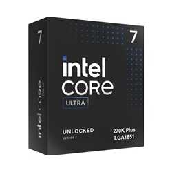 Intel Core Ultra 7 processor 270K Plus, 24 Cores, 24 Threads, 3.2GHz up to 5.5GHz, LGA 1851 Socket 36MB Cache, 125W, Maximum Tur