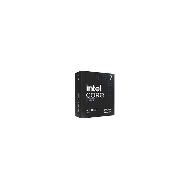 Intel Core Ultra 7 processor 270K Plus, 24 Cores, 24 Threads, 3.2GHz up to 5.5GHz, LGA 1851 Socket 36MB Cache, 125W, Maximum Tur