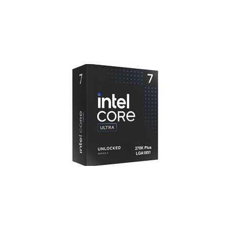 Intel Core Ultra 7 processor 270K Plus, 24 Cores, 24 Threads, 3.2GHz up to 5.5GHz, LGA 1851 Socket 36MB Cache, 125W, Maximum Tur