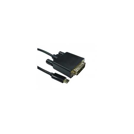 USB-C TO DVI 4K 30HZ 1 Meter Black Data Cable