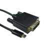 USB-C TO DVI 4K 30HZ 1 Meter Black Data Cable