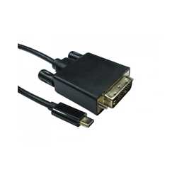 USB-C TO DVI 4k 30HZ 2 Meter Black Data Cable