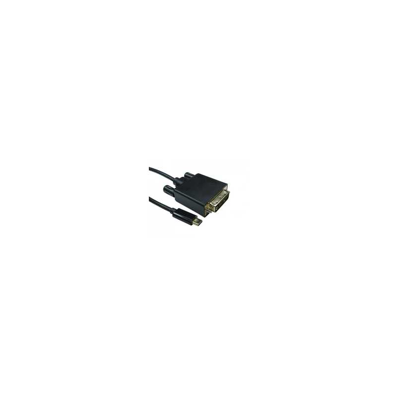 USB-C TO DVI 4k 30HZ 2 Meter Black Data Cable