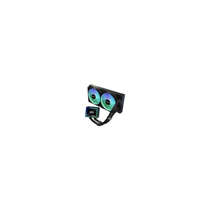 ASRock Challenger 240 Digital AIO Liquid CPU Cooler, 240mm Radiator, Dual 120mm PWM ARGB Fans, 3" Digital Display, Intel LGA170