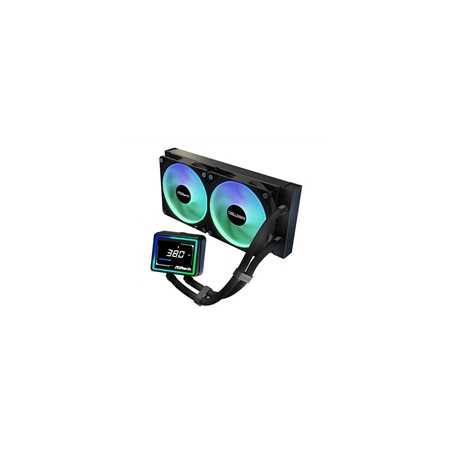 ASRock Challenger 240 Digital AIO Liquid CPU Cooler, 240mm Radiator, Dual 120mm PWM ARGB Fans, 3" Digital Display, Intel LGA170