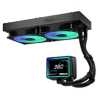 ASRock Challenger 240 Digital AIO Liquid CPU Cooler, 240mm Radiator, Dual 120mm PWM ARGB Fans, 3" Digital Display, Intel LGA170