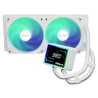 ASRock Challenger 240 Digital AIO Liquid CPU Cooler, 240mm Radiator,White, Dual 120mm PWM ARGB Fans, 3" Digital Display, Intel 