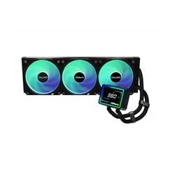 ASRock Challenger 360 Digital AIO Liquid CPU Cooler, 360mm Radiator, Triple 120mm PWM ARGB Fans, 3? Digital Display, Intel LGA17