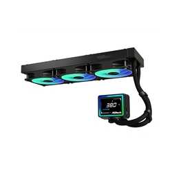 ASRock Challenger 360 Digital AIO Liquid CPU Cooler, 360mm Radiator, Triple 120mm PWM ARGB Fans, 3? Digital Display, Intel LGA17