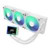ASRock Challenger 360 Digital White AIO Liquid CPU Cooler, 360mm Radiator, Triple 120mm PWM ARGB Fans, 3? Digital Display, Intel