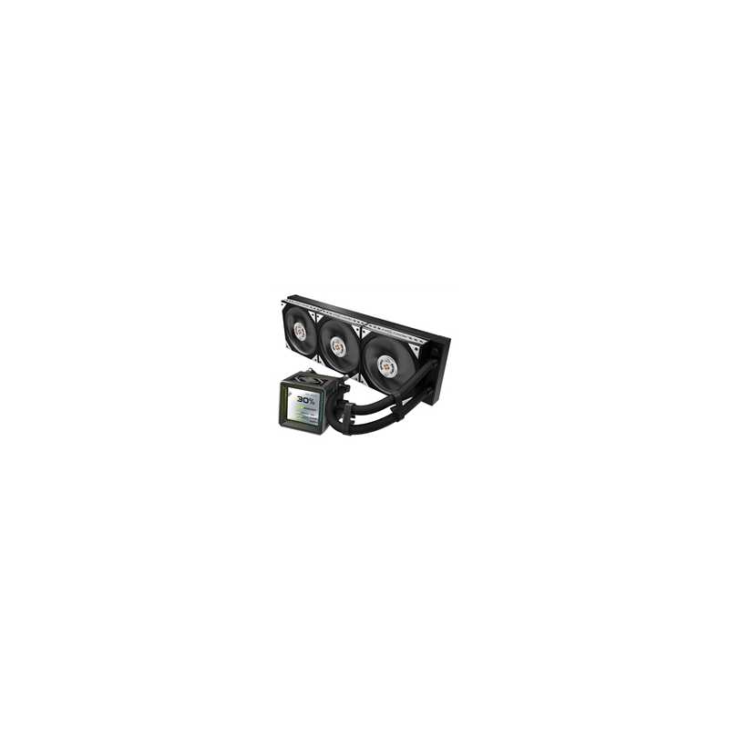 ASRock Steel Legend Dark 360 LCD AIO Liquid CPU Cooler, 360mm Radiator, Triple 120mm PWM ARGB Fans, LCD Display, Intel LGA1700/1