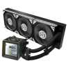 ASRock Steel Legend Dark 360 LCD AIO Liquid CPU Cooler, 360mm Radiator, Triple 120mm PWM ARGB Fans, LCD Display, Intel LGA1700/1