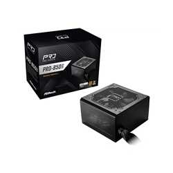 ASRock PRO-850G 850W ATX Power Supply Unit, 80 Plus Gold Certified, 120mm Silent Cooling Fan, High Efficiency PSU
