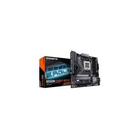Gigabyte B850M Eagle WIFI6E AMD AM5 Socket Motherboard, Micro ATX, 4x DDR5 Slots, 2x M.2 Sockets, Fitted I/O Shield, 2.5GbE LAN,