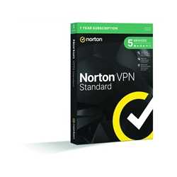 Norton VPN 5 Device 1-year Subscription, Includes Change Location, Content Access, Auto Connect and Ad Tracker Blocking, PC/Mac/