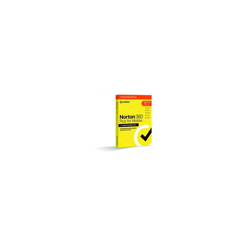 Norton 360 Plus Mobile 1 Device 1-year Subscription, Includes Secure VPN, Password Manager, Dark Web Monitoring and AI-Powered S