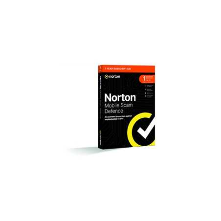 Norton Mobile Scam Defence 1 Device 1-year Subscription,Includes AI-Powered Scam Protection Across Email, Texts, Calls and Web, 