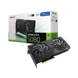 PNY NVIDIA GEFORCE RTX 5080 SLIM OC 16GB GDDR7 Graphics Card, 10752 Cuda Cores, 2295 MHz Core Clock, Dual Fan, 3x DisplayPorts/ 