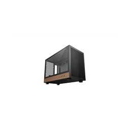 DeepCool CH260 Micro-ATX Mini Tower PC Gaming Case, Wood, Tempered Glass Side Panel USB Type-C High Airflow Supports ATX PSU & R