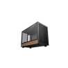DeepCool CH260 Micro-ATX Mini Tower PC Gaming Case, Wood, Tempered Glass Side Panel USB Type-C High Airflow Supports ATX PSU & R