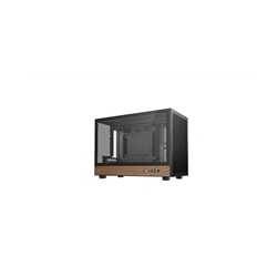 DeepCool CH260 Micro-ATX Mini Tower PC Gaming Case, Wood, Tempered Glass Side Panel USB Type-C High Airflow Supports ATX PSU & R
