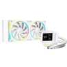 DeepCool LM240 White Liquid CPU Cooler with 2.4" IPS Display, 240mm AIO, Dual 120mm ARGB Fans, Anti-Leak Technology, PWM Pump, 