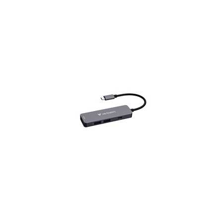 Verbatim (32155) USB-C Essentials Multiport Hub 4 Port Hub HDMI, USB-C PD, USB-A 3.2 Gen 1, USB-A, Supports Up To 100W Power Del