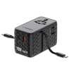Verbatim (30186) Charge 'n' Travel 70W 2C Retractable Universal Travel Adapter Black, Fast Charging up to 70W