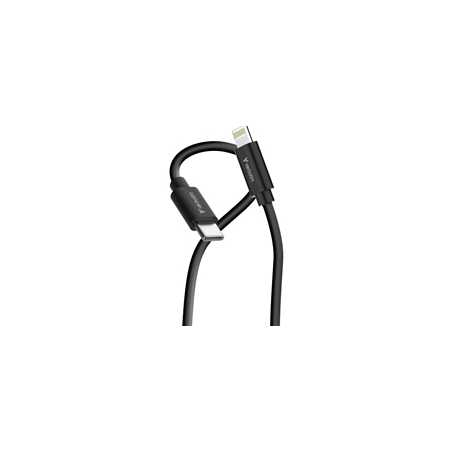 Verbatim (32392) Essentials Sync & Charge USB-C to Lightning Cables (2 pack) Black & White, 1m, 27W PD, 480Mbps, USB Power Deliv