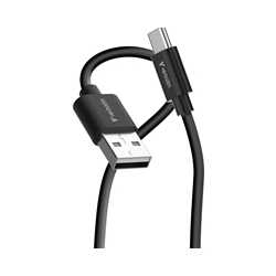 Verbatim (32393) Essentials Sync & Charge USB-A to C Cables (2 pack) Black & White,1m,18W QC, 480Mbps, Quick Charge 3.0 Support 
