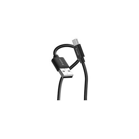 Verbatim (32393) Essentials Sync & Charge USB-A to C Cables (2 pack) Black & White,1m,18W QC, 480Mbps, Quick Charge 3.0 Support 