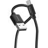 Verbatim (32393) Essentials Sync & Charge USB-A to C Cables (2 pack) Black & White,1m,18W QC, 480Mbps, Quick Charge 3.0 Support 