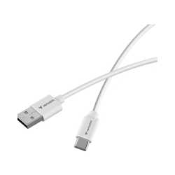 Verbatim (32393) Essentials Sync & Charge USB-A to C Cables (2 pack) Black & White,1m,18W QC, 480Mbps, Quick Charge 3.0 Support 