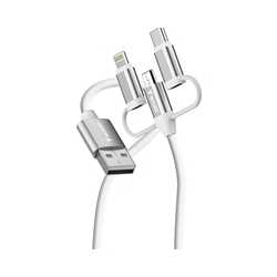 Verbatim (32394) Essentials 3-in-1 Sync & Charge Cable USB-A to Micro-B, USB-C and Lightning, 1m, 18W QC, 480Mbps, Quick Charge 
