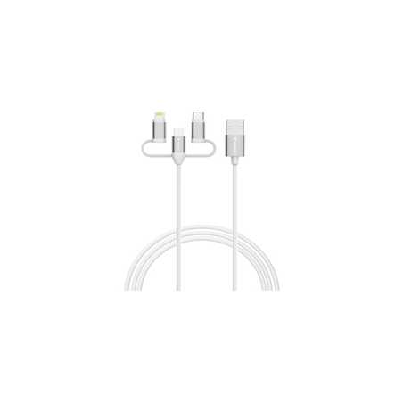 Verbatim (32394) Essentials 3-in-1 Sync & Charge Cable USB-A to Micro-B, USB-C and Lightning, 1m, 18W QC, 480Mbps, Quick Charge 