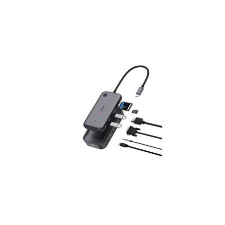 Verbatim (32146) Share My Screen USB-C Wireless Display Adapter 1080P With Hub WDA-01, Built-In Hub With 2 x USB-A Ports And SD/