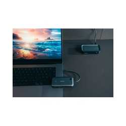 Verbatim (32146) Share My Screen USB-C Wireless Display Adapter 1080P With Hub WDA-01, Built-In Hub With 2 x USB-A Ports And SD/