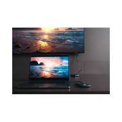 Verbatim (32147) Share My Screen USB-C Wireless Display Adapter 4K With Hub, Extra USB-A Port For Other Essential Devices