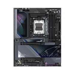 Gigabyte X870E AORUS MASTER X3D AMD AM5 Socket Motherboard, ATX, 4x DDR5 Slots, 5x M.2 Sockets, Fitted I/O Shield, 10GbE LAN, Wi