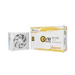 Seasonic CORE GX ATX 3.1  (SRP-CGX751-A5A32SF-W) 750W PSU, 120mm Fan, 80 PLUS Gold, Fully Modular, Individual White Cables with 
